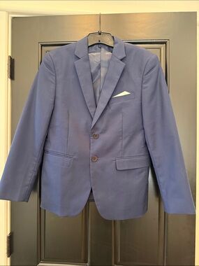 Youth Navy Blue Blazer - Classic Two-Button Suit Jacket